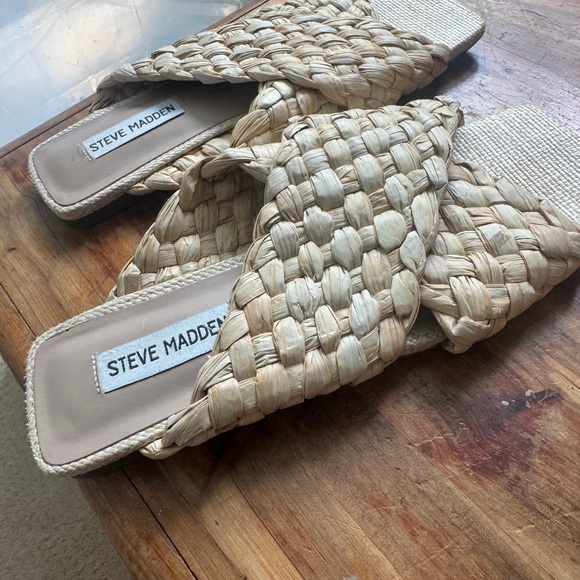 Steve Madden Tan Braided Leather Sandals - Picture 4 of 6